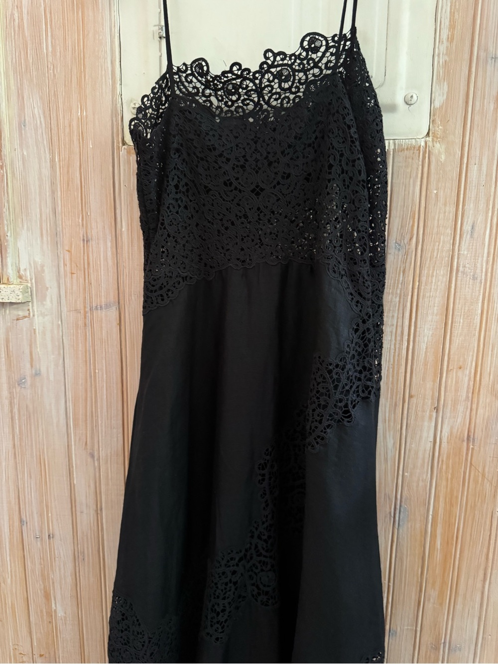 Ulla Johnson Evangeline Black Lace Trim Slip Dress - Picture 2 of 4
